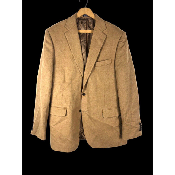 Stafford Sport Coat 44 Long 44L 100% Camel Hair Tan Light Brown Executive Mens - Picture 1 of 8